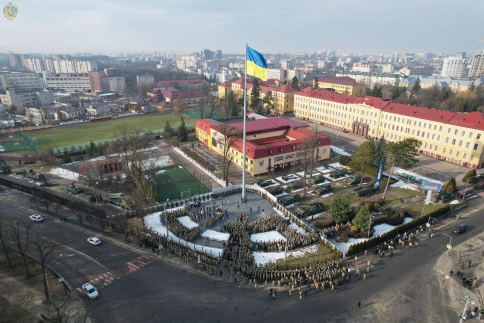 На Львівщині військові зобразили карту України