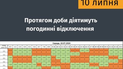 Як на Львівщині виключатимуть світло 10 липня