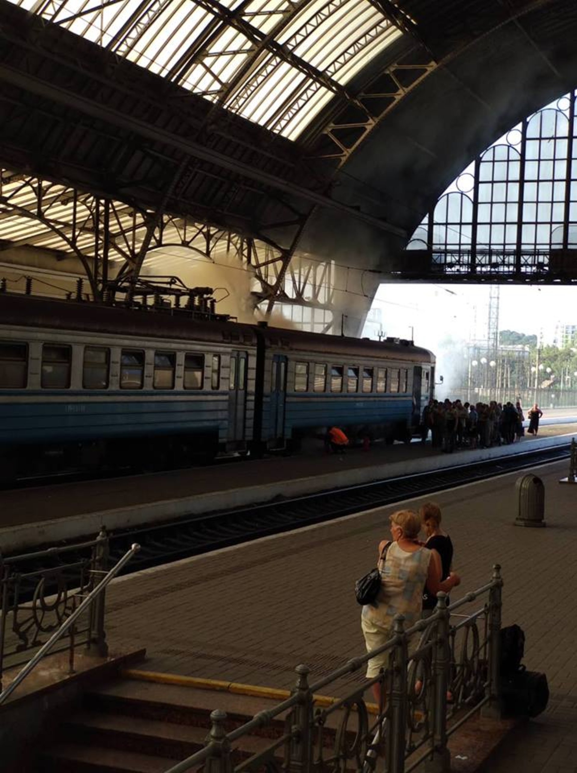 У Львові загорілась електричка