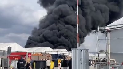 У Берліні горіло наметове містечко для українських біженців