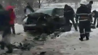 На трасі "Львів - Самбір" не розминулись автомобілі (ВІДЕО)