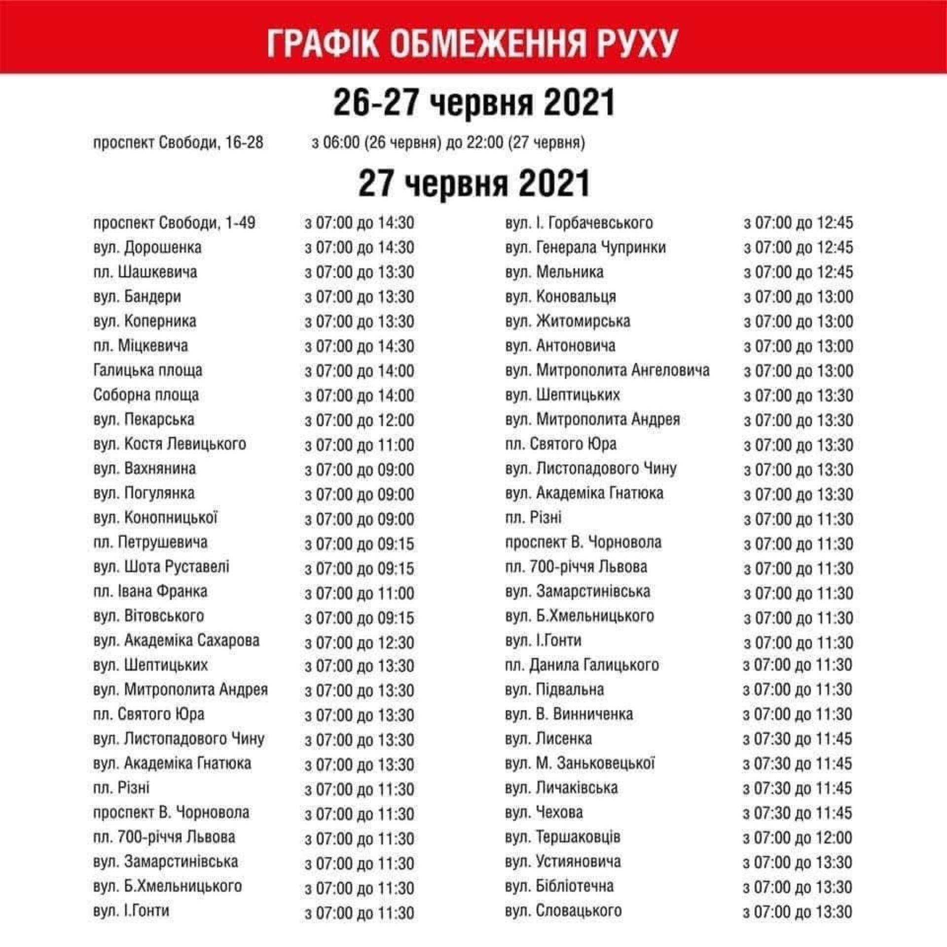 Центр Львова перекрили для проїзду