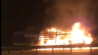 На трасі Київ - Чоп водій Lexus заживо згорів в салоні позашляховика (ВІДЕО)