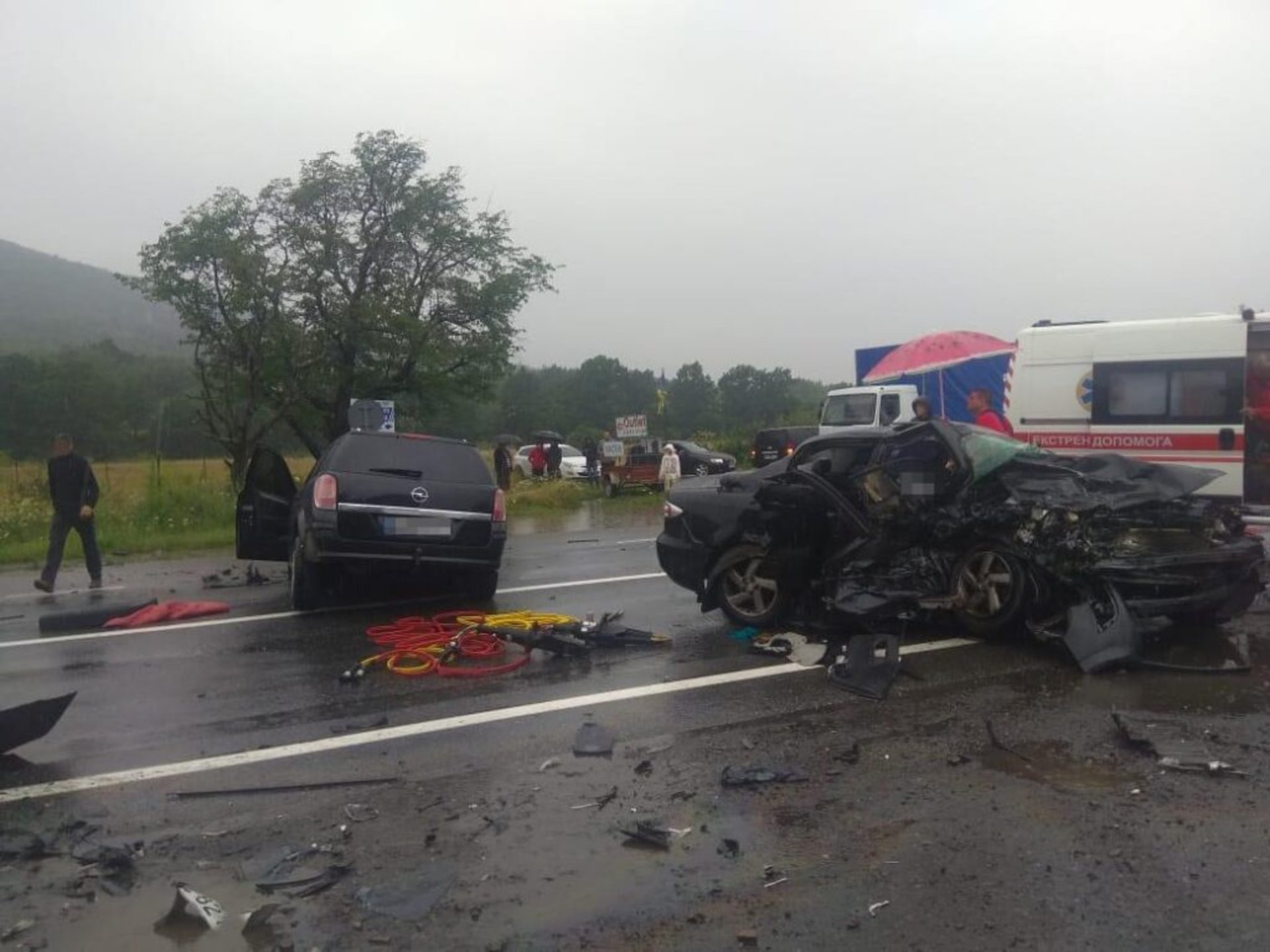 На Львівщині у аварії загинуло двоє осіб, фото ГУ НП у Л/о