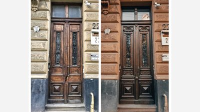 У Львові відновили 4-метрову дубову браму на вулиці Саксаганського (ФОТО)
