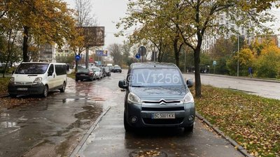 У Львові водій запаркувався на велодоріжці (ФОТО)