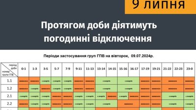 Як на Львівщині виключають світло 9 липня