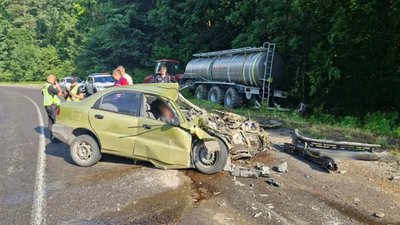 На Львівщині загинув водій Daewoo Lanos (ФОТО)