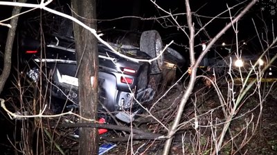 На Бродівщині автомобіль злетів у кювет і врізався в дерево (ВІДЕО)