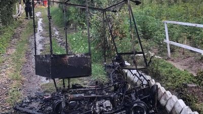 На Львівщині згорів квадроцикл (ФОТО)