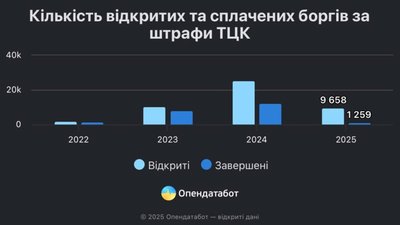 Кількість несплачених штрафів від ТЦК зростає, — Опендатабот