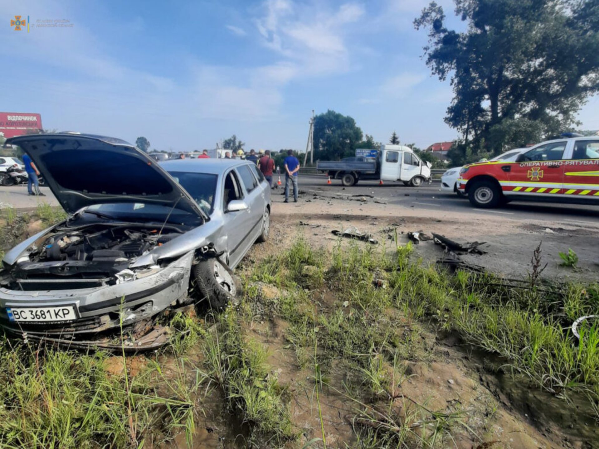 На Львівщині не розминулись три автомобілі, фото прес-центр ДСНС Львівщини