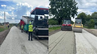 На Львівщині ремонтують дорогу Дрогобич - Снятинка
