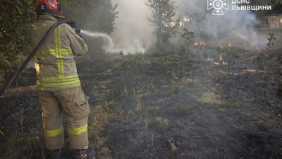 93 пожежі сухостою ліквідували надзвичайники Львівщини за вихідні