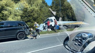 На Львівщині зіткнулися чотири автомобілі (ВІДЕО)