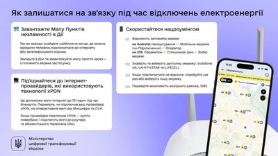 Як залишатися на звʼязку під час відключень електроенергії