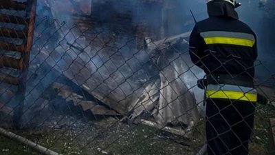 На Львівщині горіла господарська будівля (ФОТО)