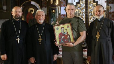 Генерал Михайло Забродський у Львові відвідав храм отця Андрія Дуди