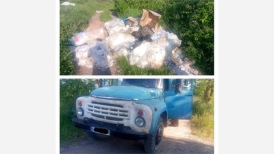 У Підбірцях мешканці затримали водія вантажівки за скид сміття у невстановленому місці