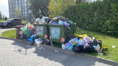У Львові на одній з вулиць вже два тижні не вивозять сміття (ФОТО)