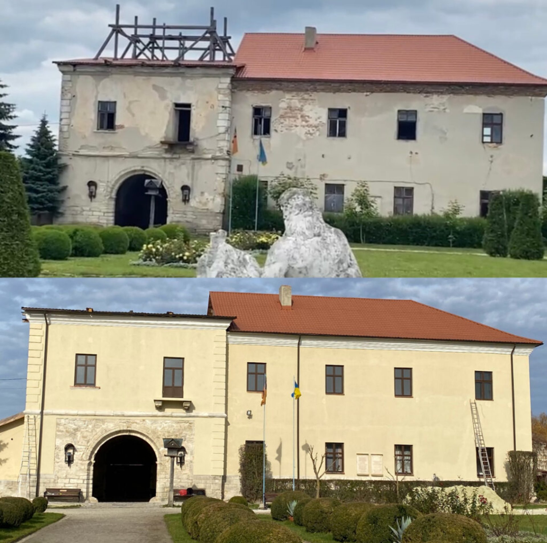 У Золочівському замку ліквідовано наслідки ракетного удару