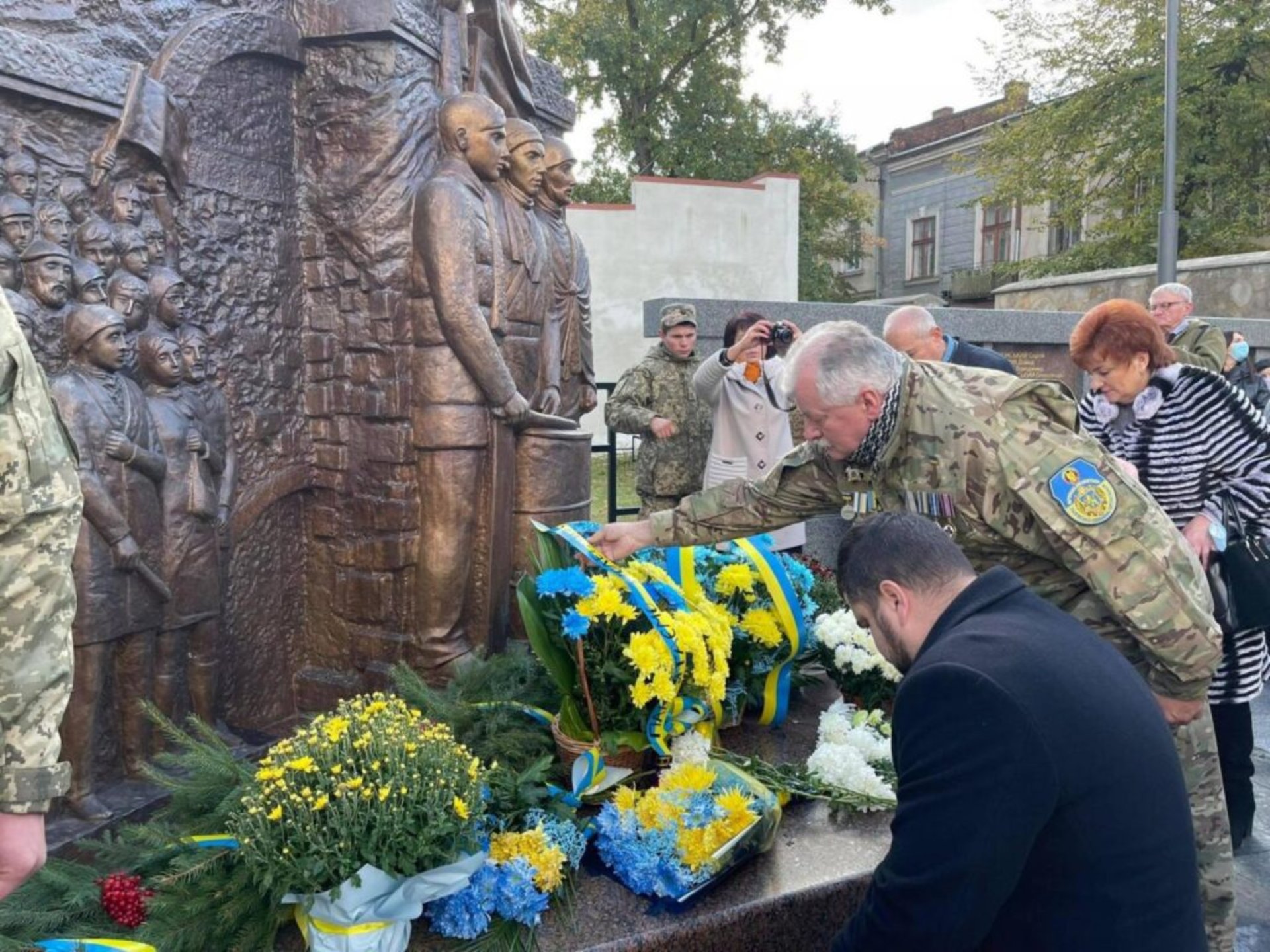 На Львівщині відкрили пам’ятник Небесній Сотні та Героям АТО/ООС, фото Стрийська міська рада