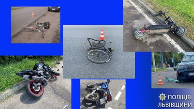 За півроку на Львівщині сталося 218 ДТП за участю водіїв мототранспортних засобів та велосипедів