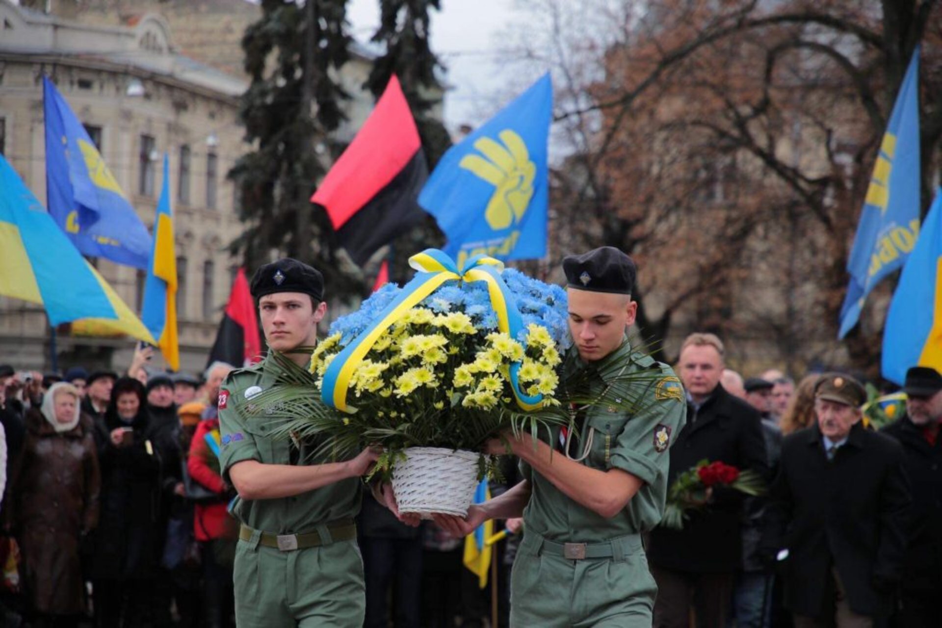 На Львівщині відзначили 110-ту річницю від дня народження Степана Бандери. Фото Ольга Матейчик