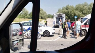 У Львові на об’їзній не розминулись автомобіль і мотоцикл (ВІДЕО)