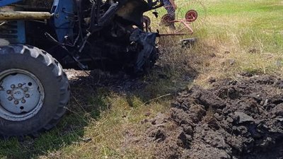 Біля Харкова трактор підірвався на міні (ФОТО)