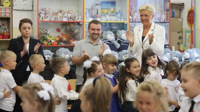 Перша леді Польщі відвідала одну з львівських шкіл (ФОТО)