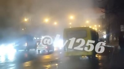 У Львові загорілась маршрутка (ВІДЕО)
