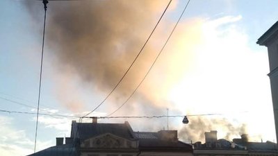 У центрі Львова пожежа (ФОТО)