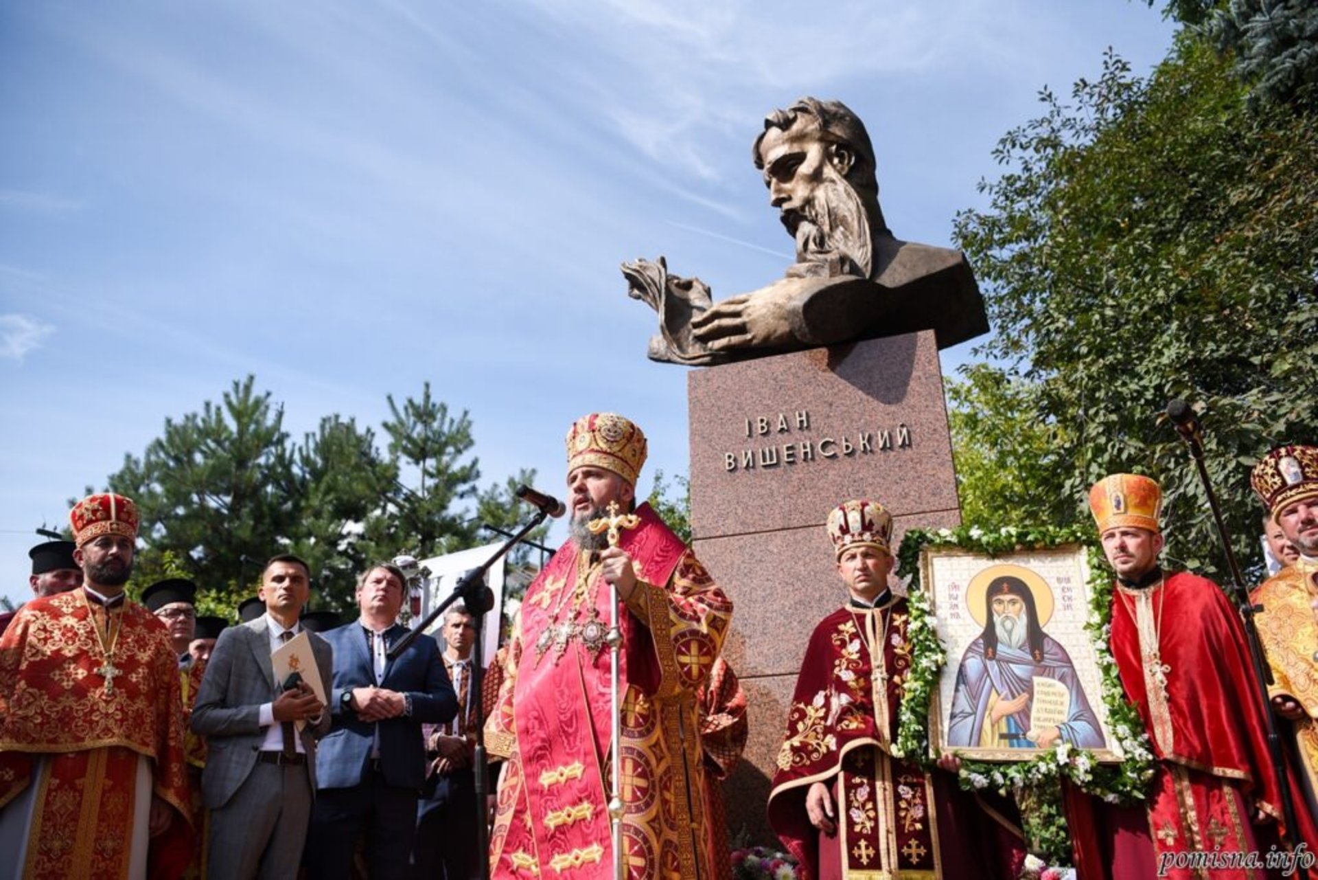 Епіфаній на Львівщині звершив освячення відновленого пам’ятника преподобному Іоану Вишенському., фото ПЦУ