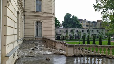 У Львові стартувала реставрація тераси палацу Потоцьких (ФОТО, ВІДЕО)