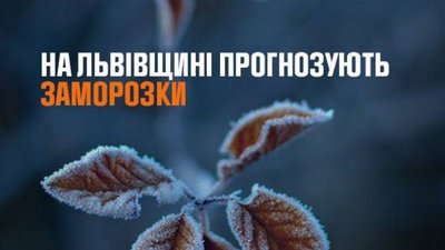 На Львівщині обіцяють заморозки