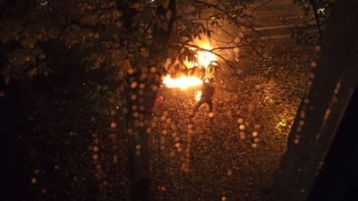 У Львові на Городоцькій згорів автомобіль (ВІДЕО)