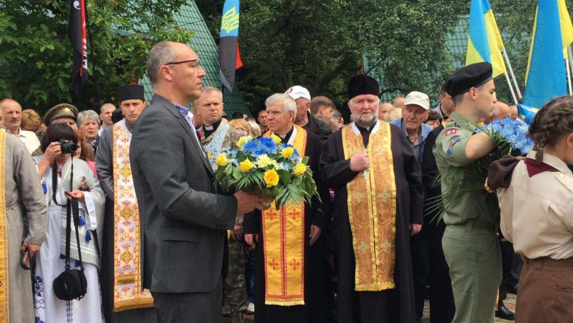 На Львівщині урочисто відзначили 75-у річницю створення Української Головної Визвольної Ради. Фото Юра Кенцало, Четверта студія