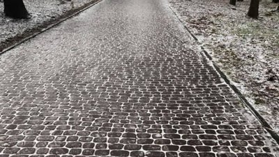 У Львові через сильну ожеледь тротуари і доріжки у парках стали непрохідними (ФОТО)