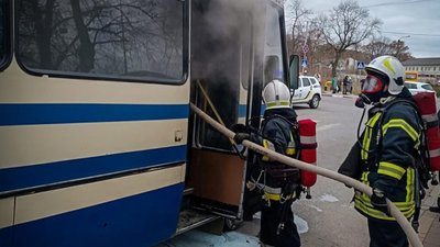 На Львівщині горіла маршрутка