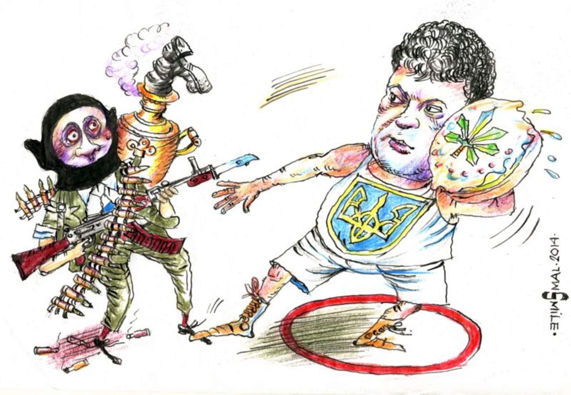 Карикатура на Зеленського. Чому київська бібліотека прибрала роботу художника Смаля