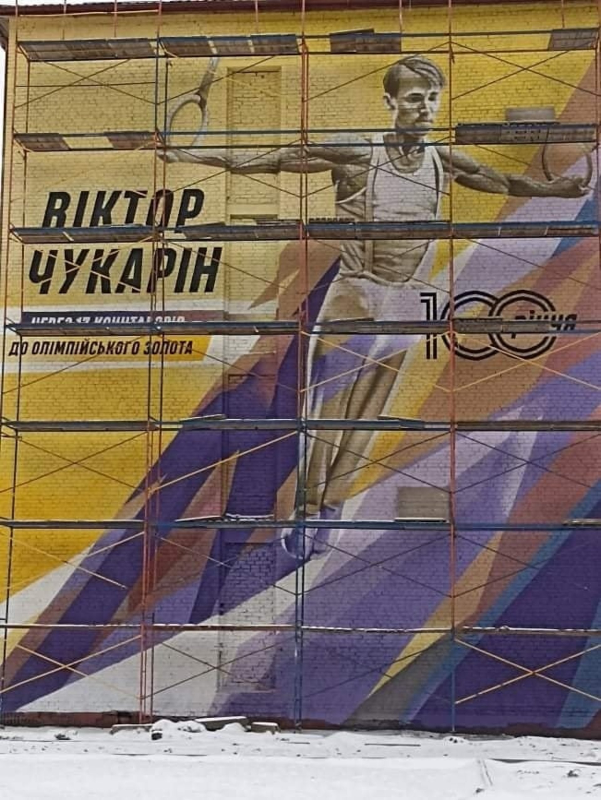У Львові на стіні школи створили мурал на честь олімпійського чемпіона, фото управління спорту ЛМР/ФБ