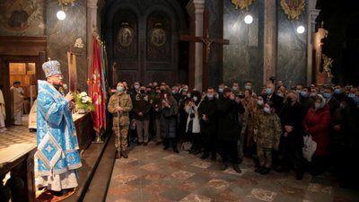 У Гарнізонному храмі помолились за військовослужбовців та погасили ювілейну марку (ФОТО)