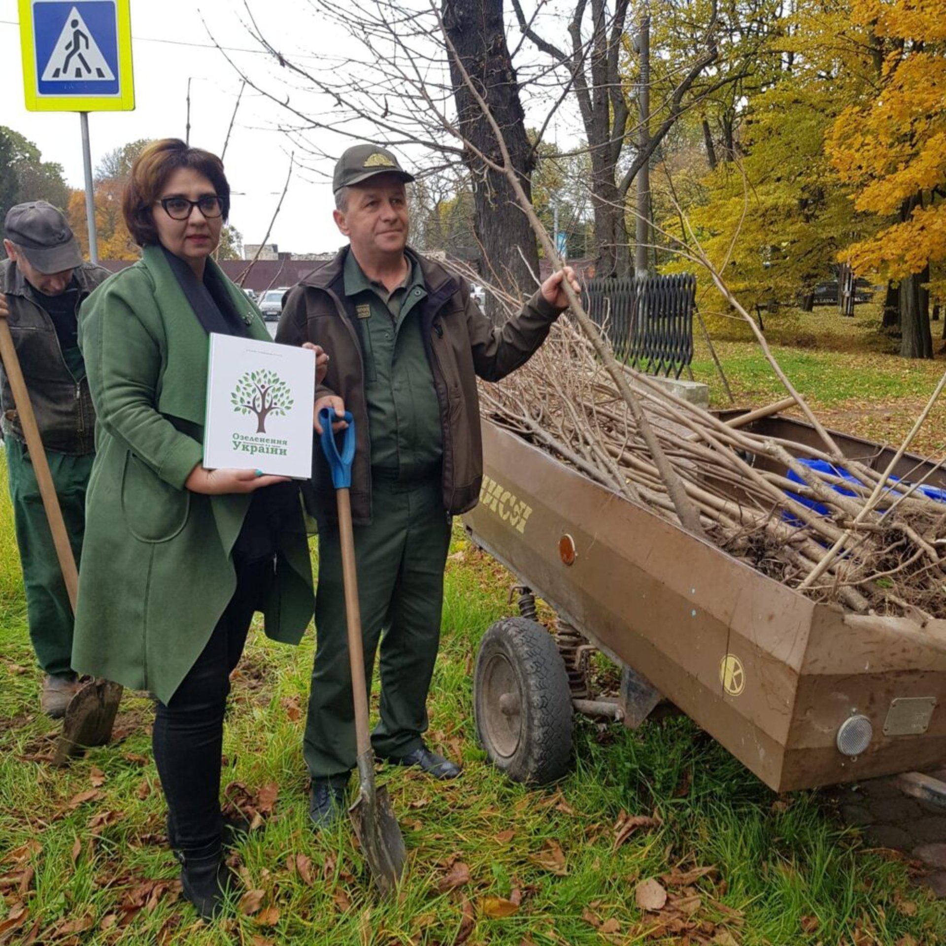 Жовківські лісівники збагатили деревний ансамбль Стрийського парку