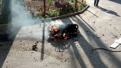 У центрі окупованого Мелітополя вибухнув замінований скутер (ФОТО)