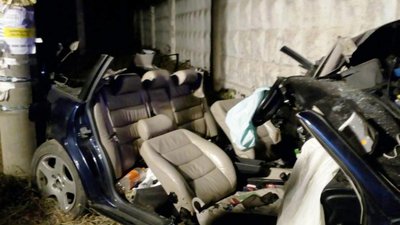 На Львівщині водій вщент знищив автомобіль (ФОТО)