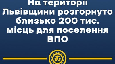 ​​На Львівщині розгорнули майже 200 тисяч місць для поселення внутрішньо перемішених осіб