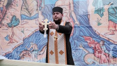 У центрі Львова освятили воду