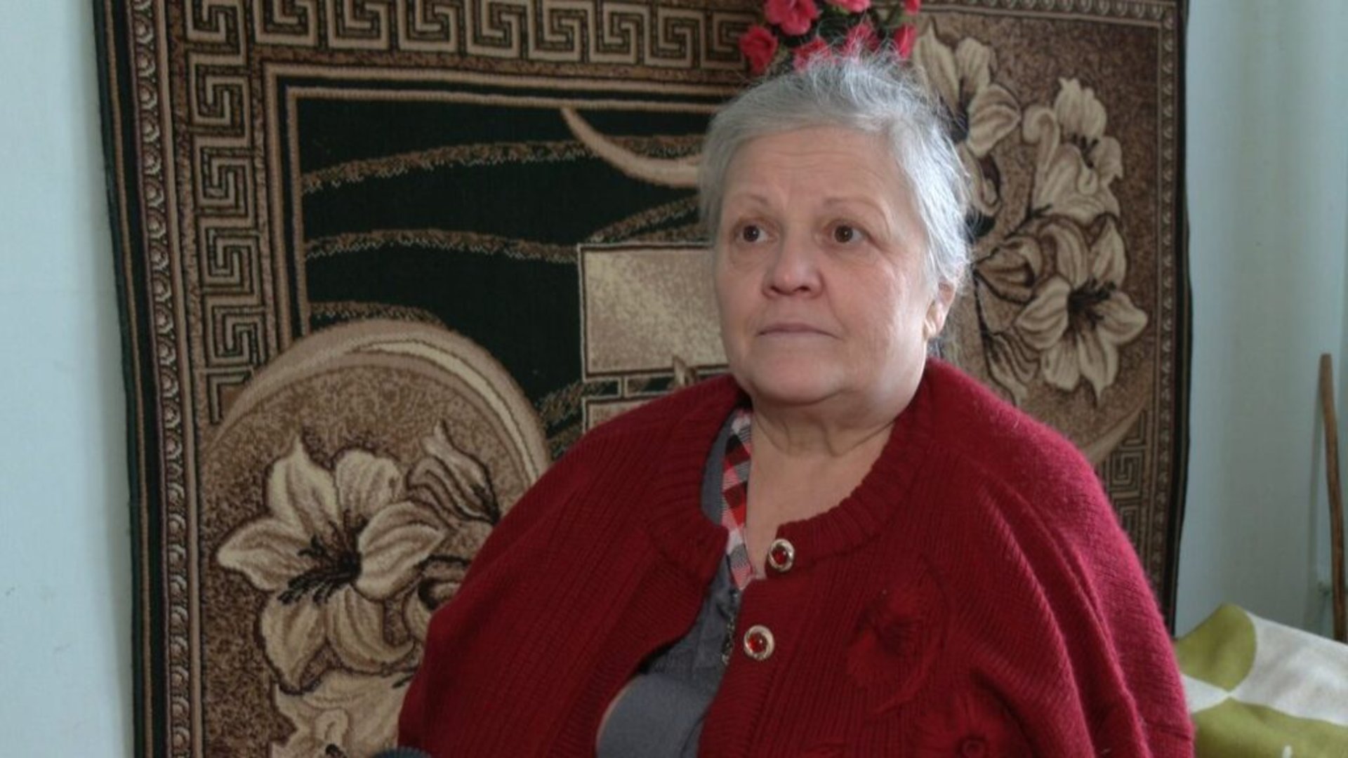 Фаїна Бірюкова із Харкова мешкає у Великомостівському геріатричному пансіонаті. Фото: Суспільне Львів
