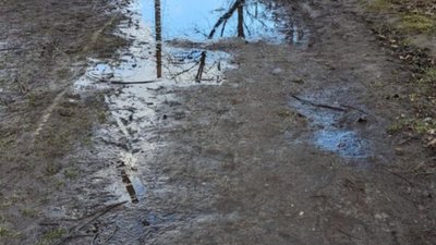 У Львові тротуар перетворився на болото (ФОТО)